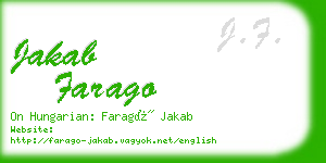 jakab farago business card